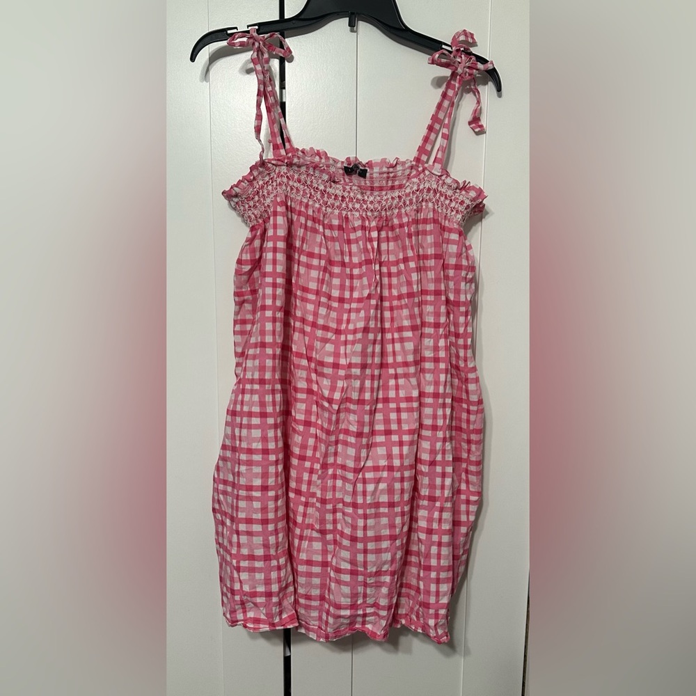 Kate Spade Pink and White Smocked Dress